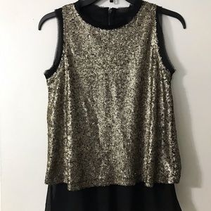 gold sparkle top
